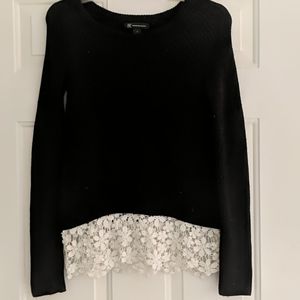 Crocheted Hem INC Sweater